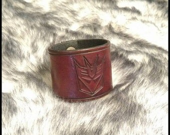 Decepticon Leather Cuff Bracelet