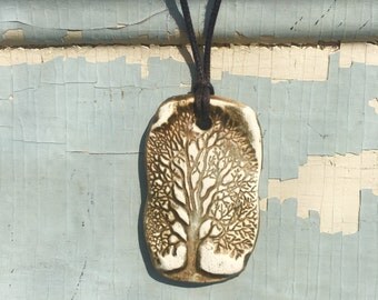 893 Tree of Life with Dragonfly on back on 29" adjustable cord