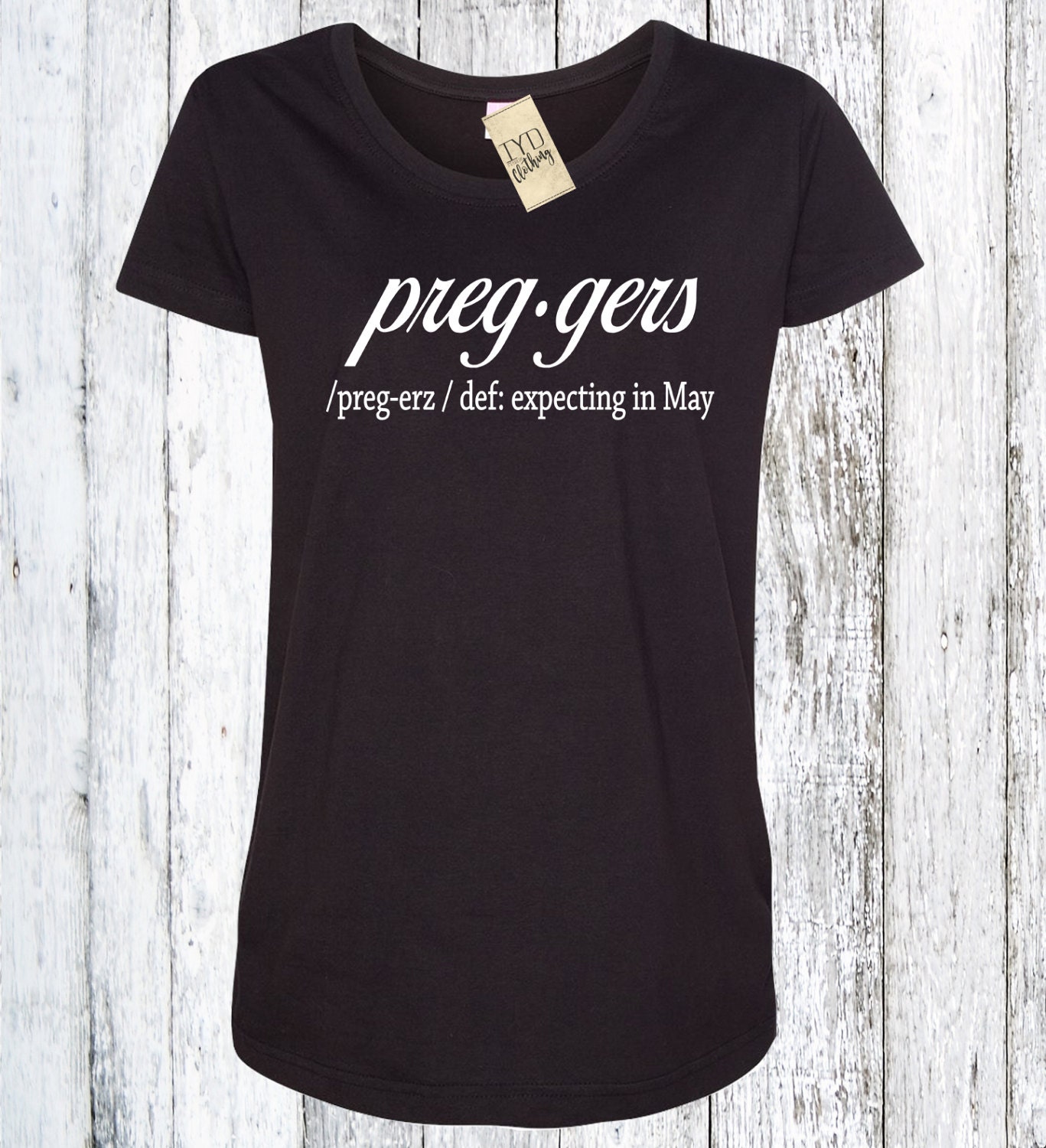 Preggers Definition Scoop Neck Maternity Shirt Preggers