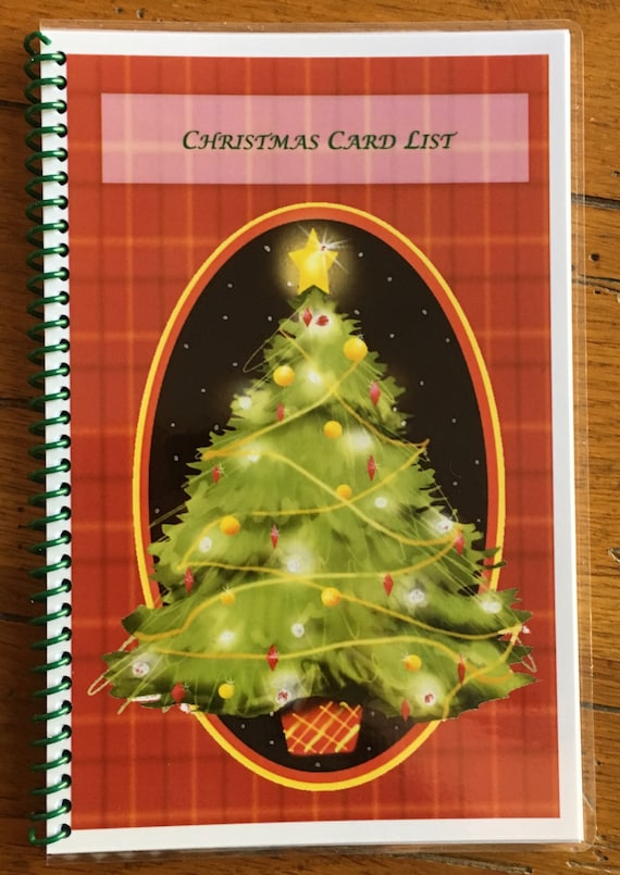 Christmas Card Address Book Personalized Gift Tree Cover