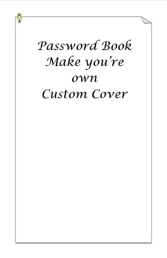 PASSWORD Book Make your own Custom Cover with AZ Tabs