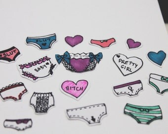 Pantsu Party!! Handmade Sticker set
