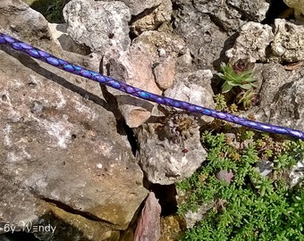 Purple snakeskin wand, willow wood magic wand with pyrography ornaments for Wizard or Witch, Witchcraft Wand, Cosplay Costume Accessories