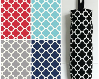 Quatrefoil Grocery Bag Holder Made with Riley Blake Home Decor Fabric
