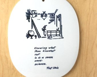 PIET HEIN GROOK Royal Copenhagen Wall Plaque -Knowing What Thou Knowest Not- 1941