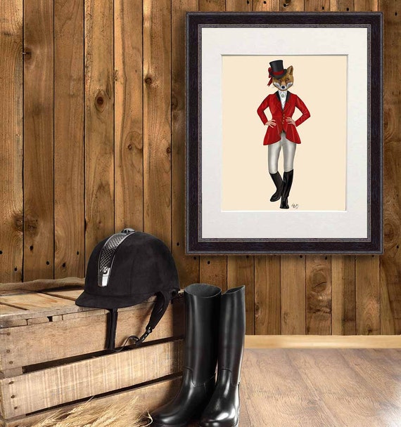 Lady Fox Hunter Full Female Fox print vixen fox painting fox