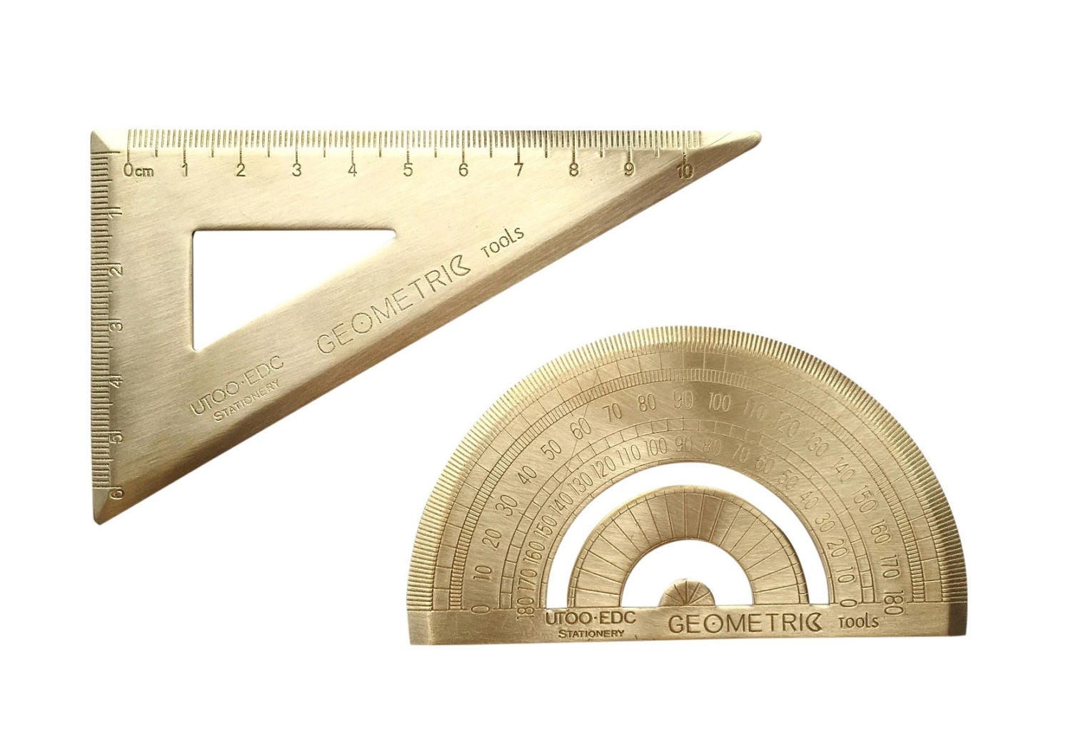 Protractor Ruler Triangle Ruler Brass Ruler