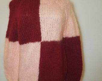FREE SHIPPING Vintage Mod Mohair Sweater