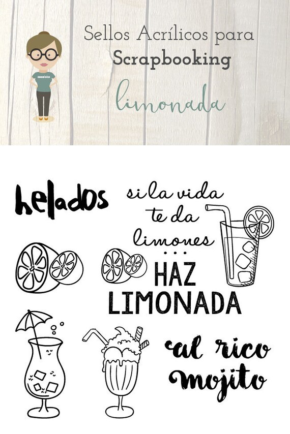 Clear Stamp LEMONADE in Spanish by CocolokoScrap on Etsy