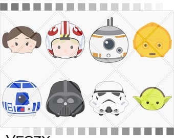 Tsum tsum, tsum tsum clipart, tsum tsum svg, tsum tsum bundle, Star Wars svg, SVG Files, svg files for cricut, cricut downloads,