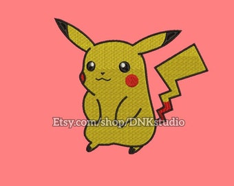 Pokemon Pikachu Machine Embroidery Design - 6 Sizes - INSTANT DOWNLOAD