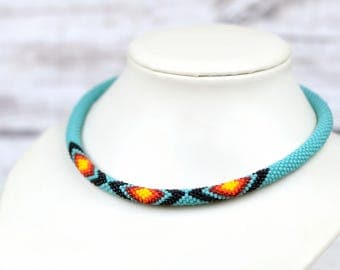 Turquoise necklace minimalist necklace everyday necklace ethnic jewelry tribal necklace anniversary gifts-for-wife gift-for-her boho jewelry