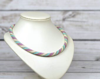 summer gifts for wife gift for womens necklace for mom bead necklace jewelry spiral necklace handmade jewelry gift for her beaded necklace