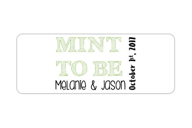 5 SHEETS 150 labels WEDDING mint to be Favor Tag Stickers