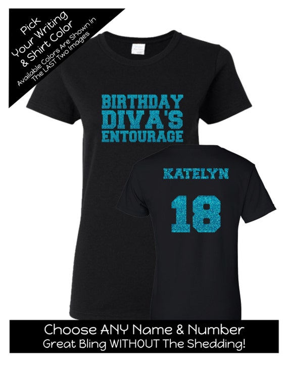 Download Birthday Diva's Entourage Shirt Personalize the Name