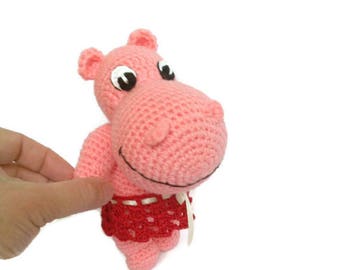 pink hippopotamus stuffed animal