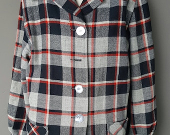 1950's 49er Pendleton // Women's Pendleton // Fourty-Niner // SHELL Buttons // Red and Black Plaid