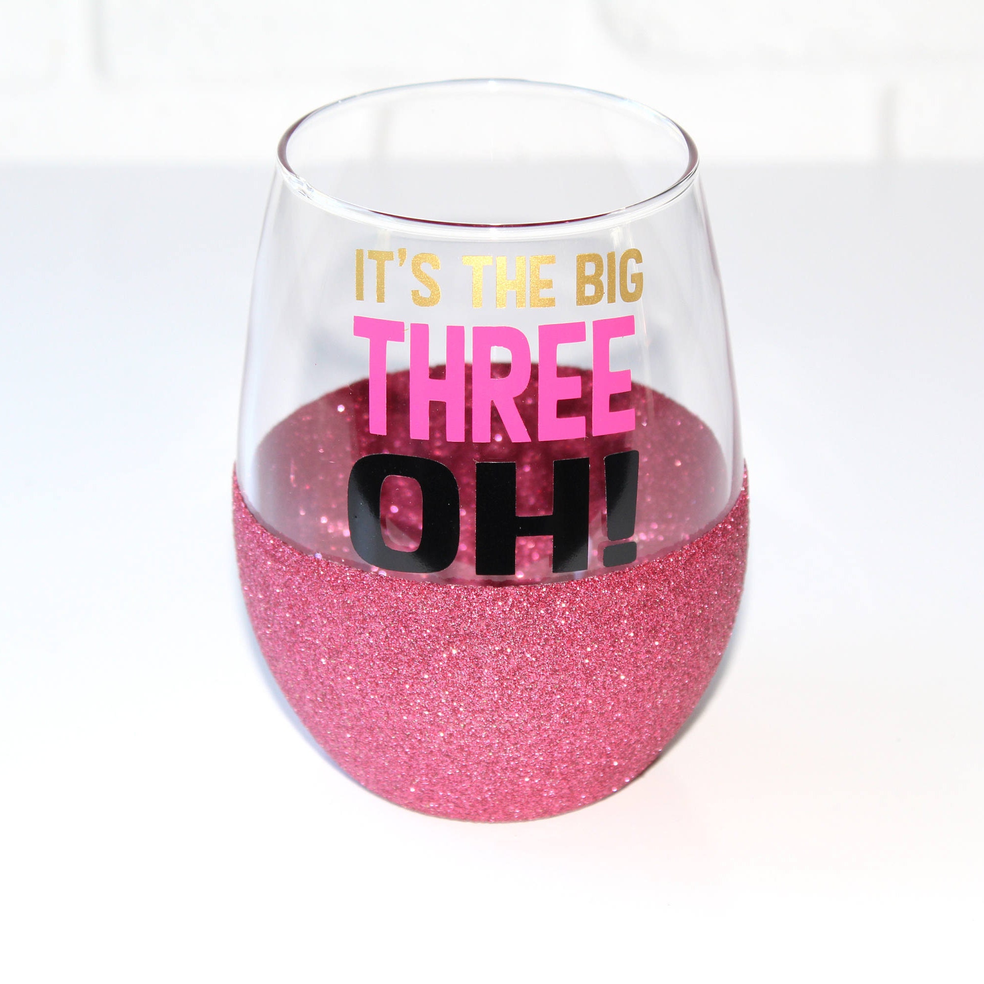 30th Birthday Gift for Her // 30th Bday Wine Glass // 30th