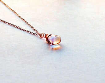 Rose Gold Ametrine Necklace AAA Gemstone Ametrine Pendant Gifts for Her Gemstone Jewellery