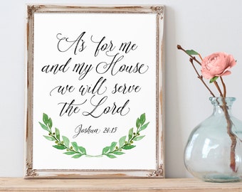 As For Me And My House Wall Art joshua 24 15 | etsy As For Me And My House Wall Art joshua 24 15 | etsy