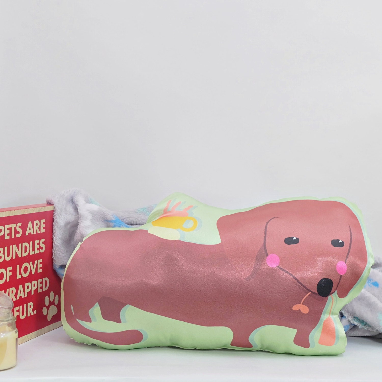 Dachshund Throw Pillow/Dog Throw Pillow/Home Decor/Dog Cushion