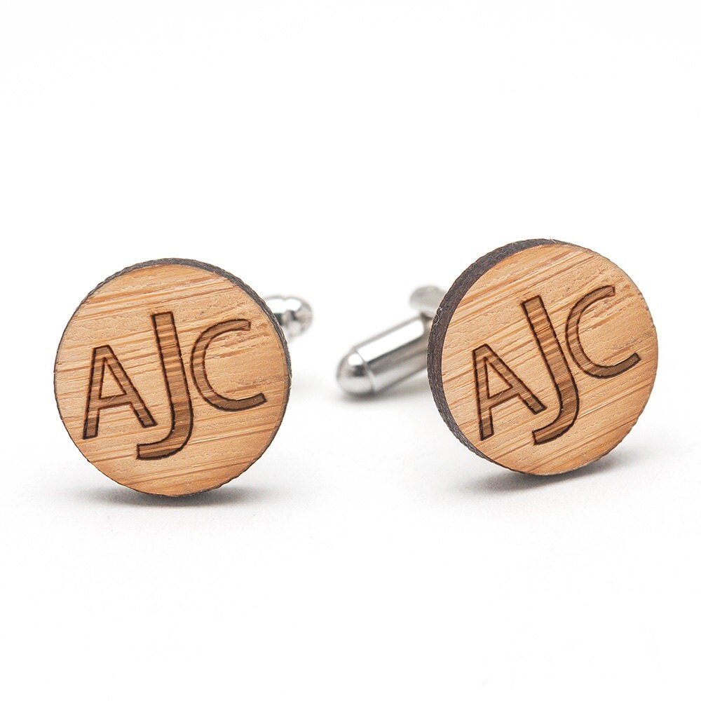 Monogrammed Cufflinks - Wood Cufflinks - Personalized Wedding ... Monogrammed Cufflinks - Wood Cufflinks - Personalized Wedding ...