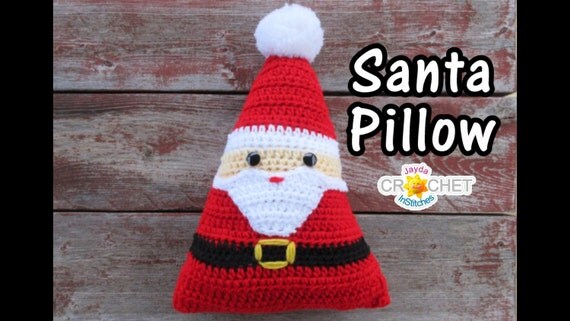 Crochet Santa Pillow Pattern Plush Christmas Decoration PDF