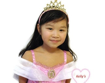 Princess headband, Aurora princess headband, Rapunzel princess tiara, Elena of Avalor crown, glitter crown,pink crown, gold princess crown