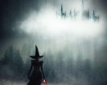 Witch Art, Witch Print, Halloween Art, Wall Art, Witch Gift, Photo Prints, Gothic Art, Creepy Art, Fairytale Art, Wizard Of Oz, Wicked Witch