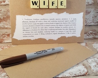 Wife card, Birthday Card Wife, Anniversary Card, Rude card, Card for girlfriend, Lesbian card, I Love You Card, Card for Wife,