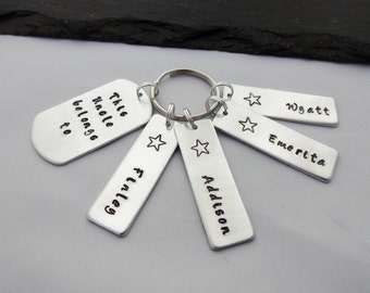 Uncle Keyring, Uncle Gift, Hand Stamped Keyring, This Uncle Belongs To Keyring, Personalised Keyring, Keychain, Uncle Gift Ideas, Keychain