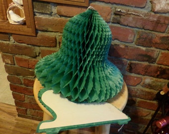 Hallmark honeycomb bells, vintage tissue paper Christmas, hanging retro decoration, 1960’s Christmas bells