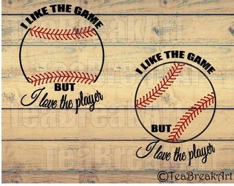 I like the game but I love the player Baseball Monogram Digital Cutting File SVG PNG EPS Instant Download iron on heat transfer decal 600C
