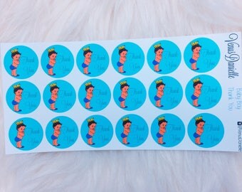 18 Baby Boy Thank You Stickers, Baby Shower Thank You Stickers, Boy Stickers, Favor Stickers, Envelope Seal Stickers