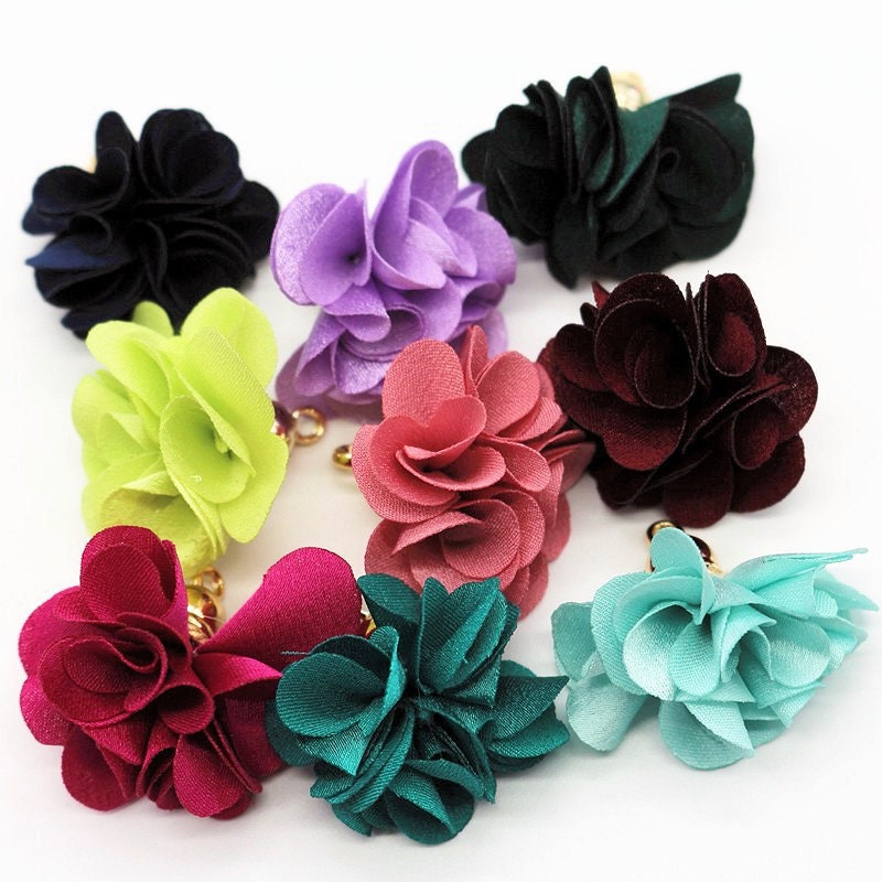 Tassels Flower Tassels Fabric Tassel by BrainstormSupplies