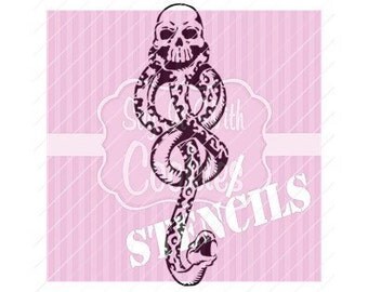 Death Eater Snake Tattoo 5.5 x 5.5" Cookie Stencil