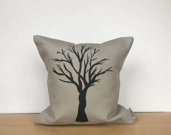 Custom tree pillow, tree pillow cover, custom pillow, canvas pillow, decorative pillow, hand painted pillow, housewarming gift
