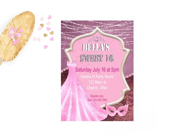 quinceanera invitations masquerade