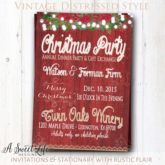 Christmas In The Barn Party Invitations 3