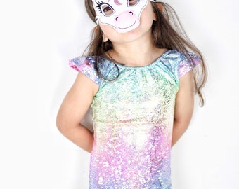 Girls leotard- unicorn leotard- dance outfit- dance leo- baby- toddler- girls- bodysuit- baby girl dancewear -dance costume- unicorn costume
