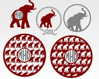 Alabama Crimson Tide svg , Alabama svg , Crimson Tide svg, Monogram Digital SVG Design Silhouette Studio Software