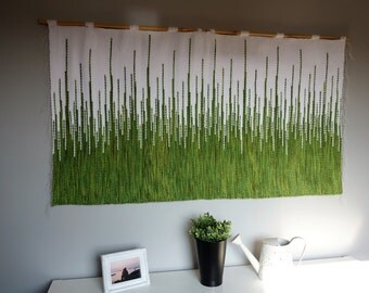 Woven wall hanging, wall textile weaving, wall art tapestry, Macrame hanging, handmade tapestry, Woven wall decor, Green tapestry hanging,