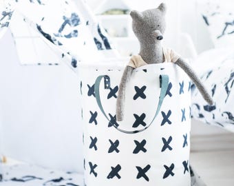 Large Laundry Hamper, Laundry Basket, Nursery Hamper, Fabric Basket, Nursery Toy Basket, Toys Basket, Nursery Storage, Toy Storage
