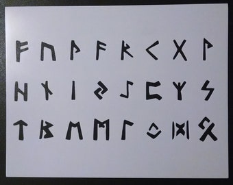 runic alphabet print art of divination writing