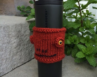 Star Wars Admiral Ackbar cup cozy, hand knit/crocheted