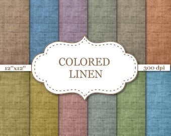 COLORED LINEN digital paper Canvas Digital Paper Canvas Texture Linen Fabric Texture Linen background Fabric Digital Papers 12"x12" #P026