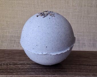 Lavender Bath Bomb, Lavender Essential Oil, Aromatherapy Bath Bomb, Bath Fizzie, Fair Trade Organic Cocoa and Shea Butter