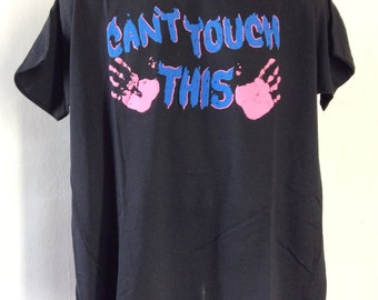 Vtg Early 90s Can't Touch This T-Shirt Black L 50/50
