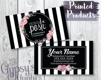 Perfectly Posh Business Cards, Sassy Rose,Business Cards,Marketing Cards,Perfectly Posh Marketing,Posh Calling Cards,Posh Business Material