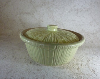 ON SALE 20% Off! Awesome Small McCoy Chartreuse Color Casserole-Excellent Condition!!